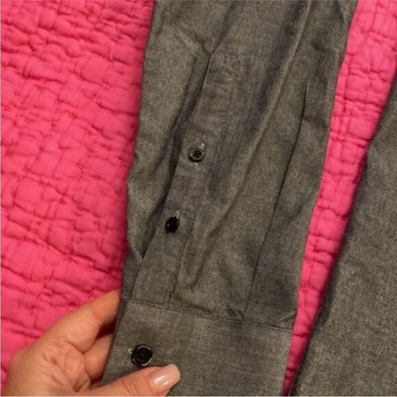 Hugo Boss Gray Casual Button Down Shirt with Long Sleeves, M - Picture 3 of 9